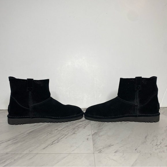UGG Classic Unlined Perforated Black Mini Boot 9 - Picture 5 of 16